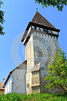 Fortified medieval saxon evangelic church in Veseud, Zied