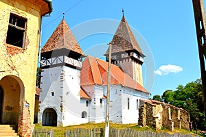 Fortified medieval saxon evangelic church in Veseud, Zied