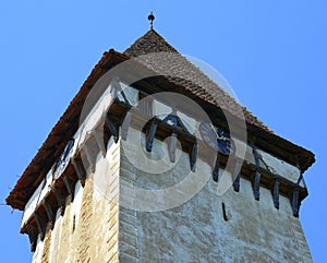 Fortified medieval saxon evangelic church in Veseud, Zied, Transilvania, Romania