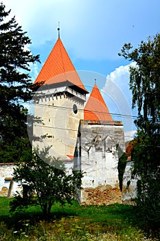 Fortified medieval saxon evanghelic church Dealul Frumos-Schoenberg, Transylvania, Romania