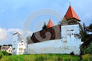 Fortified medieval saxon evanghelic church Dealul Frumos-Schoenberg, Transylvania, Romania