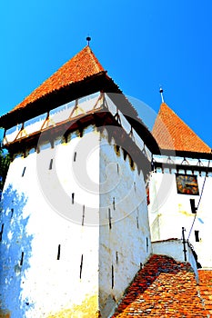 Fortified medieval saxon evanghelic church Dealul Frumos-Schoenberg, Transylvania, Romania