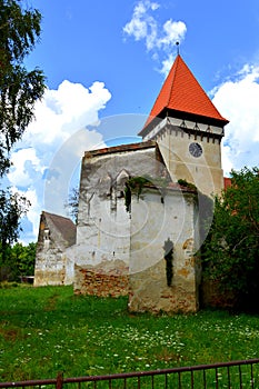 Fortified medieval saxon evanghelic church Dealul Frumos-Schoenberg, Transylvania, Romania