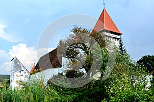 Fortified medieval saxon evanghelic church Dealul Frumos-Schoenberg, Transylvania, Romania