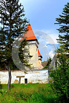 Fortified medieval saxon evanghelic church Dealul Frumos-Schoenberg, Transylvania, Romania