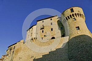 fortified medieval village of Frasso Sabino. Rieti, Lazio. Italy