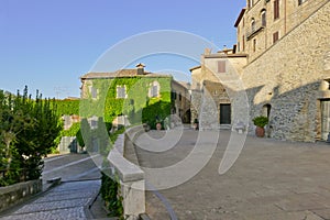 fortified medieval village of Frasso Sabino. Rieti, Lazio. Italy