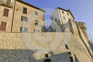 fortified medieval village of Frasso Sabino. Rieti, Lazio. Italy