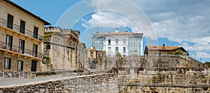 Fortified old town of Hondarribia, banner format photo