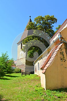 Fortified saxon medieval church in Rosia, ROTHBERG. Transylvania.