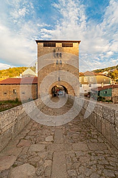 Fortified Tower and Bridge in the town of Ucanha, in Tarouca, Viseu