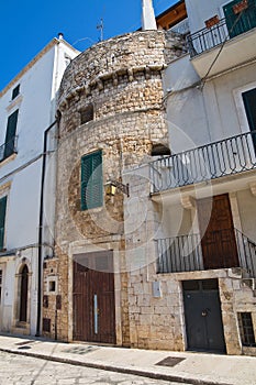 Fortified tower. Conversano. Puglia. Italy.