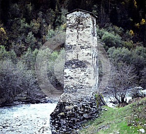 Fortified tower in Svaniti