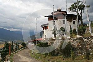 fortified tower (ta dzong) in paro (bhutan)