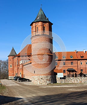 fortified towers at the castle in tykocin.