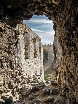 Fortified wall embrasure photo