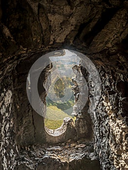 Fortified wall embrasure photo