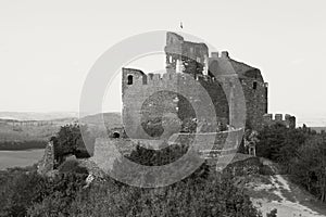 Fortified Wall of Holloko castle Hungary.