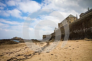 Fortified walls and city of Saint-Malo, Brittany, France