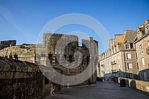 Fortified walls and city of Saint-Malo, Brittany, France