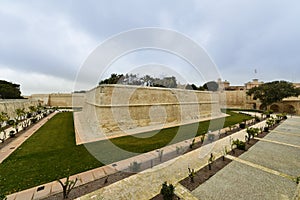 Fortified walls Mdina, Malta