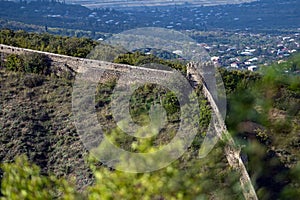 Fortifying wall with tower of the Sighnaghi fortress Kakheti region, Georgia