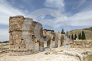 The Fortinus Gate in Hierapolis, Denizli, Turkey