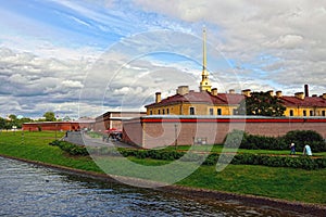 Fortness of St. Peter and Pavel and river Neva in St-Petersburg, Russia