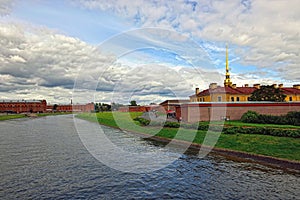 Fortness of St. Peter and Pavel and river Neva in St-Petersburg, Russia photo