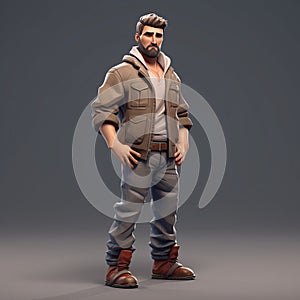 Fortnite Character Portrait: Realistic Male Casual Game Character
