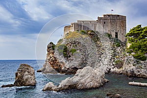 A fortress along the Adriatic seacoast near Dubrovnik