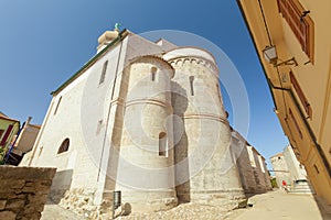 Fortress architecture of the old town of Krk, Croatia