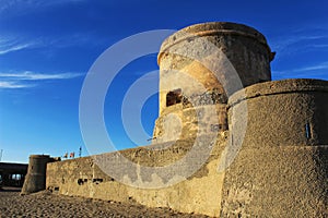 Fortress on the beach in southern Spain