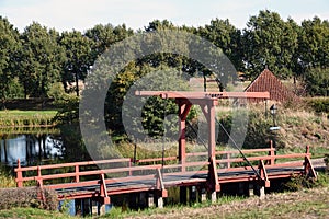 Fortress bridge of Vesting Bourtange in the Netherlands