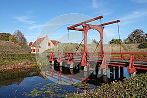 Fortress bridge of Vesting Bourtange in the Netherlands