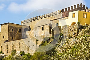 Partial view of the Castle of Palmela in Palmela, SetÃÂºbal, Portugal photo