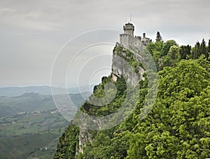 Fortress Cesta and mountain in San Marino photo