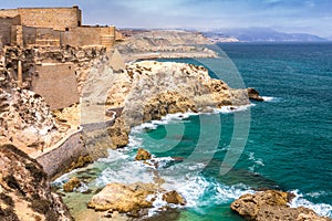 Fortress and city walls in Melilla. photo