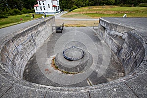 Fortress at Fort Casey State Park in Washington during summer.