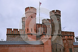 Fortress Friedrichsburg. The neo-gothic gate of the fortress Friedrichsburg in Kaliningrad Konigsberg, Russia.