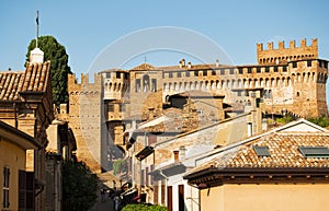 Fortress of Gradara, historical medioeval village in Italian Marche region