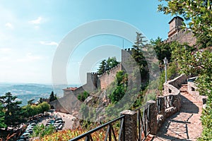 Fortress of Guaita in the Republic of San Marino, Italy