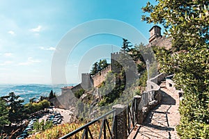 Fortress of Guaita in the Republic of San Marino, Italy