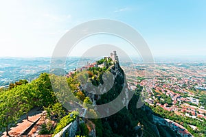 Fortress of Guaita in the Republic of San Marino, Italy