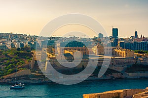 Fortress of Gzira at sunset,  Malta