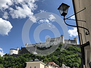 The Fortress Hohensalzburg and the old town of Salzburg