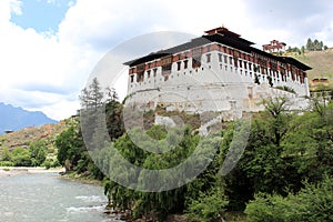 Fortress in Paro Valley in Bhutan