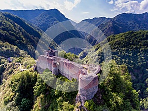 Fortress Poenari. Aerial View