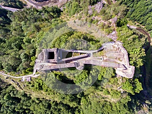 Fortress Poenari. Aerial View