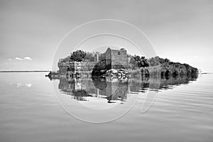 Fortress and Prison GrmoÅ¾ur on the Lake Skadar in Montenegro